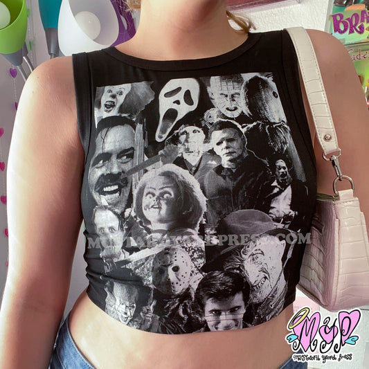 horror icons collage tank