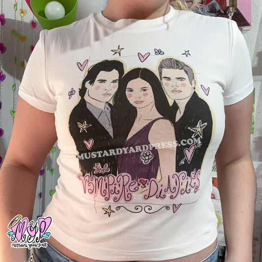 vampire diaries sketch baby tee
