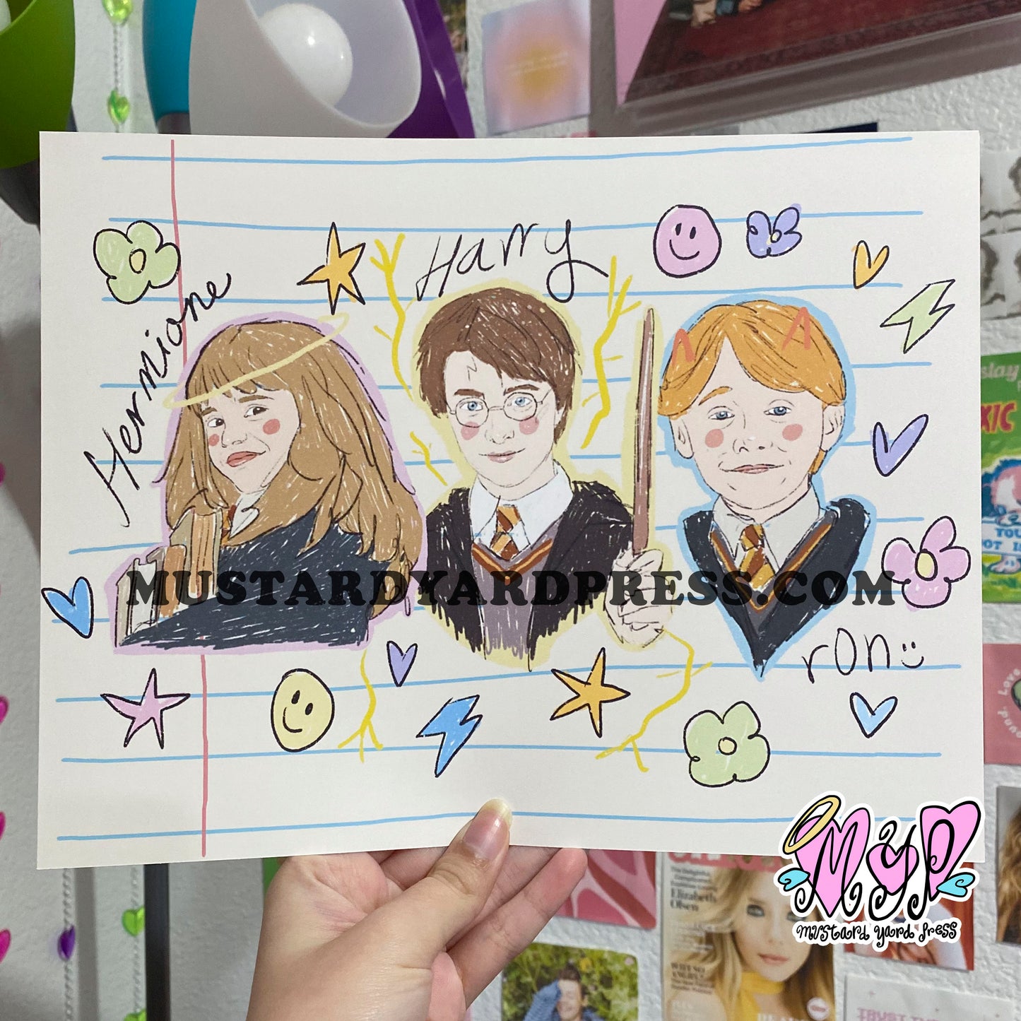 golden trio sketch poster