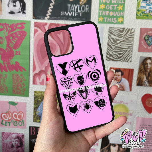 heart icons phone case