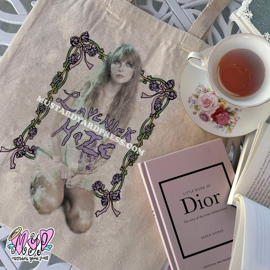 soft lavender tote bag