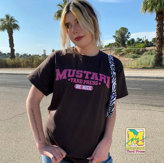 mustard yard press t-shirt