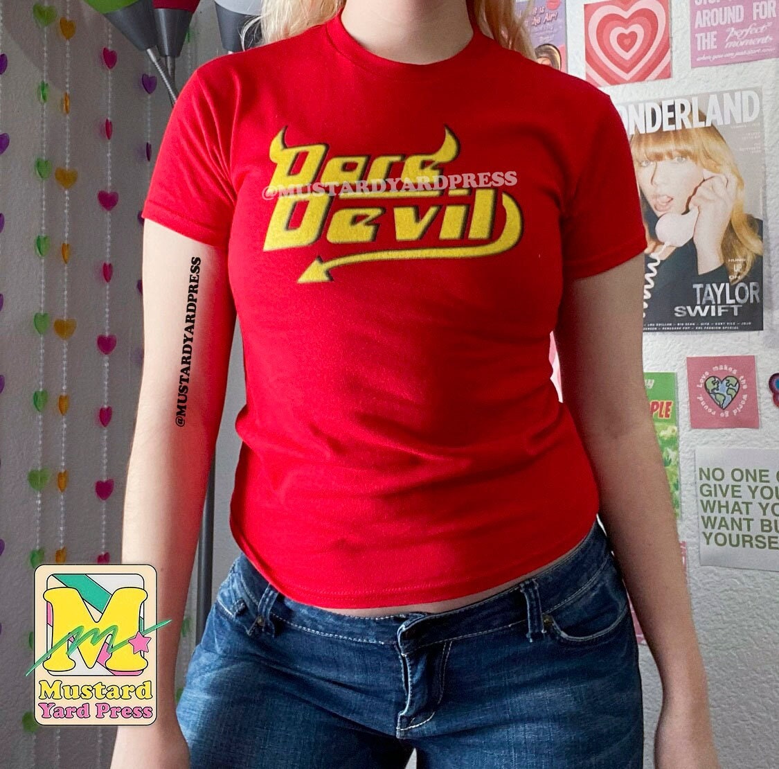devil red baby tee