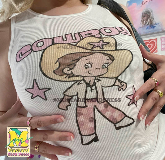 y2k cowboy baby tank