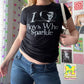 i love boys who sparkle women's fitted t-shirt