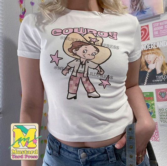 y2k cowboy baby tee