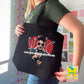 matt black tote bag