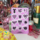 pink hearts sticker sheet