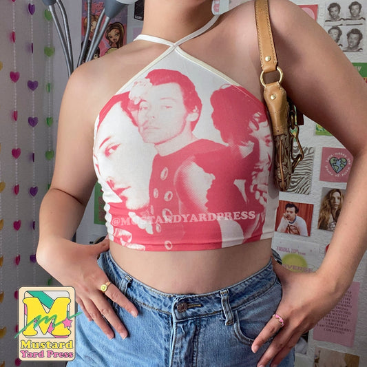 harry pink crop top